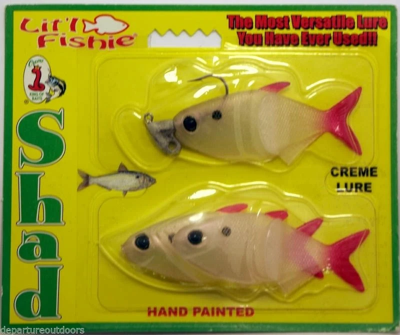 Creme Lure Company Creme Lit'l Fishie Rigged Pearl Red Swim Shad 3 Inch Soft Body Swimbait Baits 1 Creme Lure Company Creme Lit'l Fishie Rigged Pearl Red Swim Shad 3 Inch Soft Body Swimbait Baits