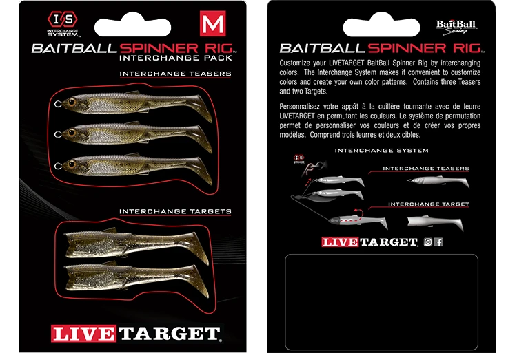 LIVETARGET BaitBall SR Interchange Pack Umbrella Rig Parts 12 LIVETARGET BaitBall SR Interchange Pack Umbrella Rig Parts
