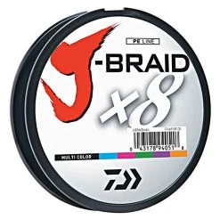 Daiwa J-Braid X8 Braided Line 330 Yards Multi-Color