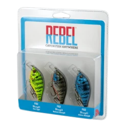 Rebel Bluegill Squarebill Crankbait 3-Piece Variety Pack