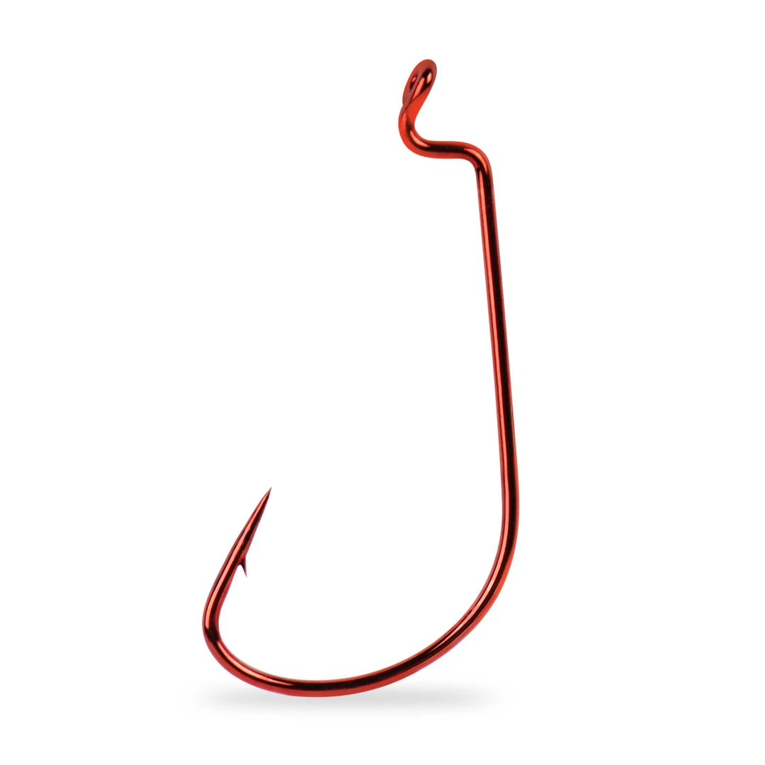 Mustad Red Mega Bite Wide Gap Offset Worm Hook 25 Pack Tackle 1 Mustad Red Mega Bite Wide Gap Offset Worm Hook 25 Pack Tackle