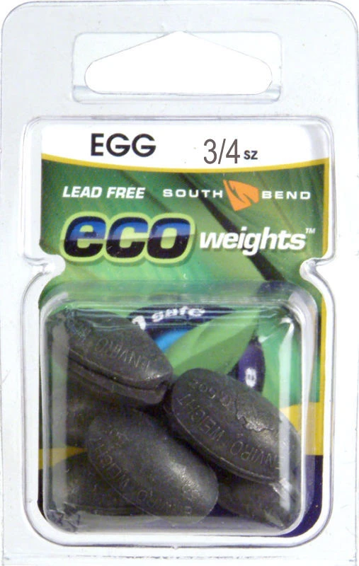 South Bend Tackle Eco Biodegradable 3/4 Oz. Egg Sinkers 1 South Bend Tackle Eco Biodegradable 3/4 Oz. Egg Sinkers
