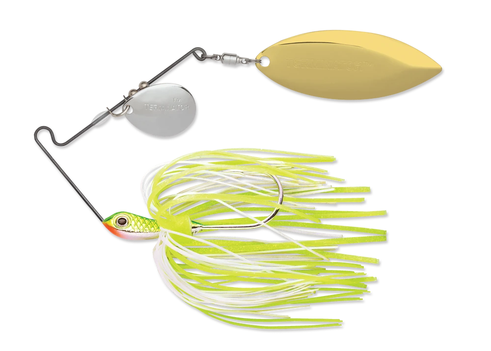 Baits Terminator Super Stainless Spinnerbait Colorado Willow 1/4 Oz. 2 Baits Terminator Super Stainless Spinnerbait Colorado Willow 1/4 Oz.
