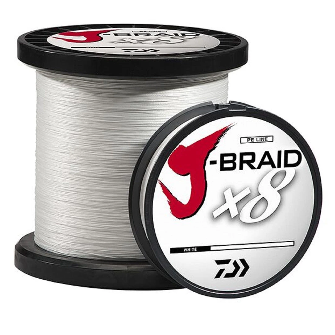 Daiwa J-Braid X8 Braided Line 550 Yards White 1 Daiwa J-Braid X8 Braided Line 550 Yards White