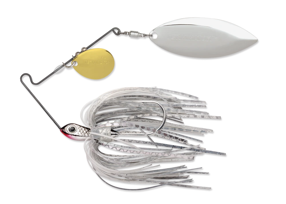 Baits Terminator Super Stainless Spinnerbait Colorado Willow 1/4 Oz. 4 Baits Terminator Super Stainless Spinnerbait Colorado Willow 1/4 Oz.