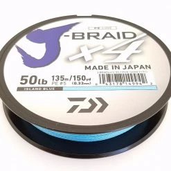 Daiwa J-Braid X4 Braided Line 150 Yards Island Blue
