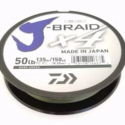 Daiwa J-Braid X4 Braided Line 150 Yards Dark Green