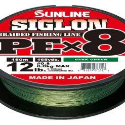 Sunline Siglon PEx8 Dark Green Braid 165 Yards Braided Fishing Line