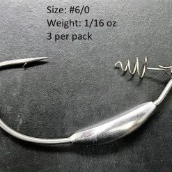 Tackle Hayabusa Wrm958Wt Extra Wide Gap Weighted Hook With Screw Lock