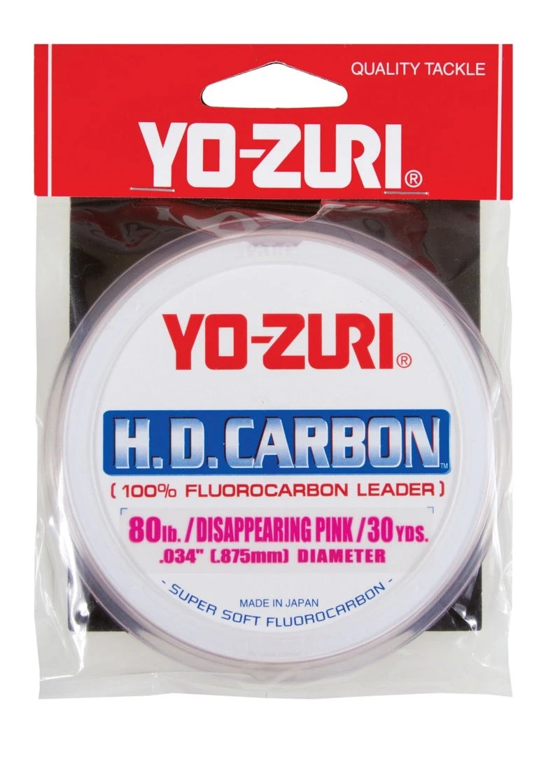 Yo-Zuri Hd Carbon Disappearing Pink 30 Yards Fluorocarbon Leader 6 Yo-Zuri Hd Carbon Disappearing Pink 30 Yards Fluorocarbon Leader