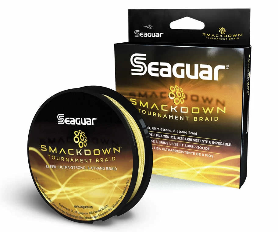 Seaguar Smackdown Braided Fishing Line Yellow 150 Yards 1 Seaguar Smackdown Braided Fishing Line Yellow 150 Yards